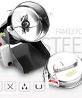 Electric Grain Mill Grinder Pulverizer For Powder And Flour, Heavy Duty 1880W Motor with 400g Capacity, shown open