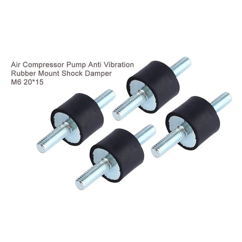 Built Tough Rubber Mount Damper With Metal Bonded Rubber For Vibration Control On Air Compressors And Engine Pumps Reducing Noise Vibration And Shock M8 Threaded Stud Mount Durable Anti Vibration Isolation For Equipment Protection, M6 20x15