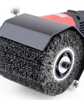 Close-up of 4Pcs Stripping Drum Set With 40 Grit Abrasive Drawing Wheels For Metal Rust And Paint Removal Coating Stripping Surface