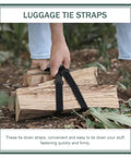 4 Pack Heavy Duty Luggage Tie Straps Featuring Swivel Hog Ring Hooks For Roof Rack Cargo And Truck Bed Hauling Secure Your Gear With Zero Sweat On Long Drives, used to bundle logs.