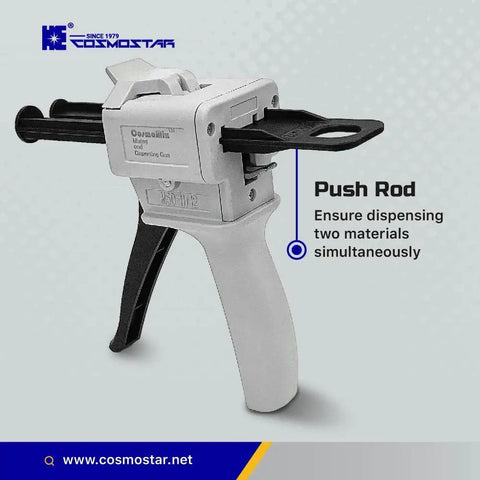 Mixing And Dispensing Gun For 50ml Epoxy Cartridges With 1 To 1 Or 1 To 2 Ratios, Compatible With 3M Adhesive 04747 Cartridges