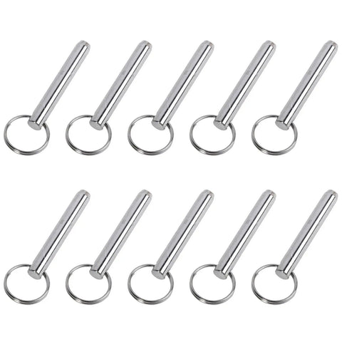 10 Pack Rock Solid Quick Release Pins 3/8 Inch By 2 Inch Heavy Duty Steel Safety Hardware Straight Up Replacements For Skyjack Electric Scissor Lifts Models 3215 3219 3220 4620 4626 4632