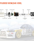 Exploded view of High RPM 540 V5R Sensored Brushless RC Motor 17.5T 2500KV For 1 To 10 Scale Racing Cars With 3.175mm Shaft