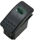 12V 20A Waterproof LED Rocker Switch for Boats Marine Grade SPST 3 Pin On Off with Green LED Indicator Weatherproof Rubberized Panel Mount