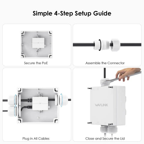 Rugged Outdoor PoE Enclosure Weatherproof IP67 Box For Outdoor WiFi Extender installation setup guide