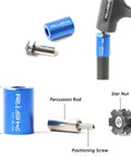 Components of Bike Fork Star Nut Setting Kit For 1 1 Eighth Inch Steerer Tubes with positioning screw and star nut.