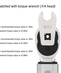 Rock Solid 8MM Disc Brake Spanner made of precision steel for bike maintenance, showcasing torque recommendations on tool head.