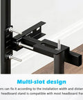 Close-up of multi-slot design on 2 Pack Heavy Duty Adjustable Headboard Brackets For Metal Bed Frame With Universal Footboard Extension Kit.