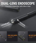 Close-up of 50Ft Sewer Camera With Dual Lens Borescope And Light 4.3 Inch HD Drain Endoscope showing dual lens dimensions.