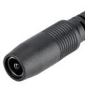 Close-up of black plug from 1 To 3 Way Daisy Chain Cable For Guitar Effects Pedals, 9V DC Power Splitter Cable With 3 Plug Outputs