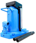 Heavy Duty 30 Ton Hydraulic Toe Jack With Integrated Claw Hook And Thick Spring Ram Cylinder Tank, blue lifting cylinder and handle.