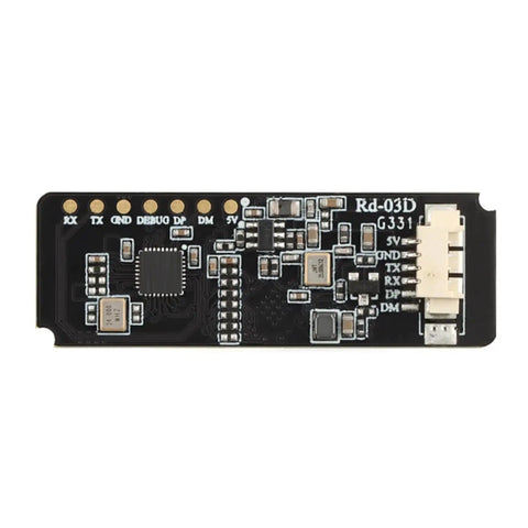 24G Multi Target Motion Tracking Radar Module With On Board PCB Antenna For Precise Human Trajectory Localization And Real Time Tracking Across Electronics, Automotive And Industrial Gear, black PCB