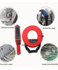 Sick Rock Solid Stud Finder Wall Scanner That Actually Slaps For Finding Electrical Pipes Cables And Drain Blockages Up To Fifty Centimeters With A Hella Bright Display next to various images showcasing tough locations.