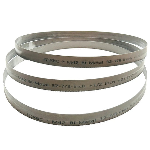 32-7/8 Inch 0.020 Inch Thick 1/2 Inch Wide 24 TPI Bandsaw Blades 3 Pack For Portable Saws Hook Tooth Design Compatible With DeWalt DCS370B Up To 5/32 Inch Cuts
