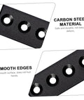 Two Sets Barn Door Track Stopper Connectors With Four Hole Flat Mending Plates For Track Rail Carbon Steel Brackets