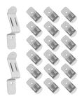 Stainless Steel Clips With Elastic Adjustment For A Secure Mount And Tough Back Mount Brackets For Organizer Shelves And Towels In Finished Spaces 50 Pack