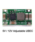 Adjustable UBEC Power Module 5V 3A Or 12V 2A For Quadcopter RC Drones Ultra Compact Micro BEC For FPV Systems 2-6S Battery Setup