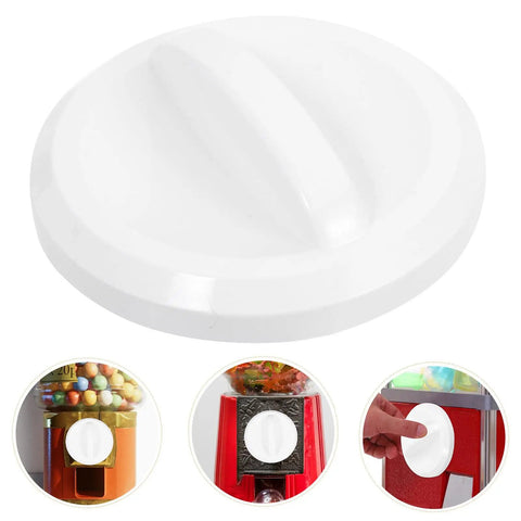 Upgrade Your Arcade Vibes With This Round Plastic Replacement Knob For Vending Machines And Party Games. White knob for arcade use.
