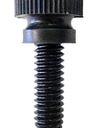 Black 1/4-20 Thumb Screws, 3/4 Inch Long Nylon Fasteners, 10 Pack, Nonmarring, Threaded, Easy Hand Tightening, front view