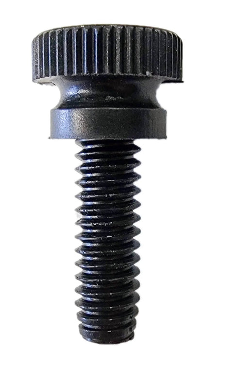 Black 1/4-20 Thumb Screws, 3/4 Inch Long Nylon Fasteners, 10 Pack, Nonmarring, Threaded, Easy Hand Tightening, front view