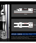 Rock Solid Heavy Duty Bench Vise With Beefy Jaw Clamping For Cnc Milling and Lathe Precision Desktop Machine Vise GT125 model dimensions