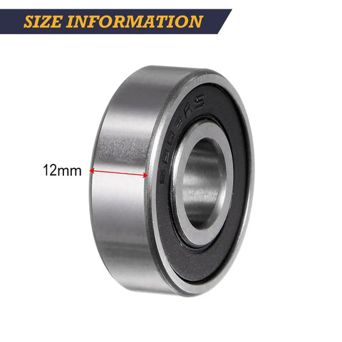 6203RS Deep Groove Ball Bearings 5 Pack Double Rubber Sealed Pre Lubricated 17x40x12mm size information
