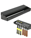 Heavy Duty Metal Hammer Holder and Hand Tool Organizer Wall Mount Rack with Multiple Shelves for Hammers Pliers Wrenches Screwdrivers