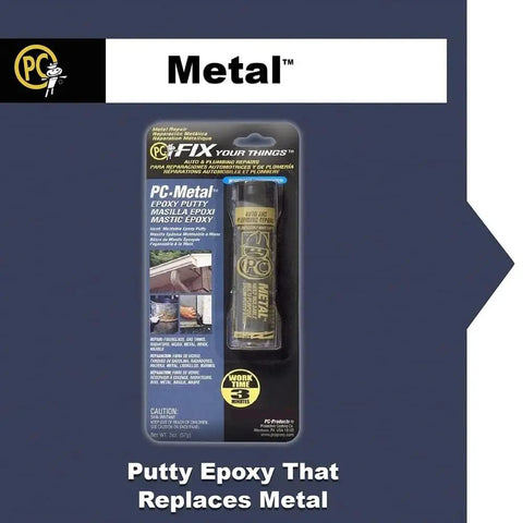 Metal Epoxy Putty Stick, 2 Oz, Dark Gray, Fast Curing Repair Putty For Appliances, Machines, Automotive And Plumbing, Sand, Prime And Paint, Fills Sheet Metal Holes And Rebuilds Castings in retail packaging
