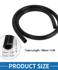 Silicone Vacuum Tubing Hose for Cars and Trucks, High Temperature 3.3 Ft Long, 12 mm Inner Diameter, 2.5 mm Wall Thickness, Black