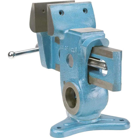 Parrot Vise D3125 Heavy Duty Tabletop Vise For Woodworking Precise Locking With Quick Release Benchtop Mount Blue Metallic Finish Built For DIY Projects Crafting Sessions And Small Woodworking Tasks, blue metal benchtop vise with quick-release handle and jaw screw