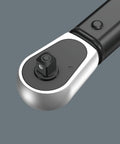 Close-up of Pro Grade Click Torque Wrench With Reversible Ratchet, 2.5 To 25 Nm, Quarter Inch Drive head