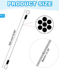 Vinyl Coated Stainless Steel Cable With Loops Four Pack Two Feet Long Five Thirty Second Inch Wire Rope Security Lanyards size