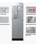 Back view of Freestanding Floor Loading Water Cooler With Instant Ice Cold And Piping Hot Settings showing connections and controls.