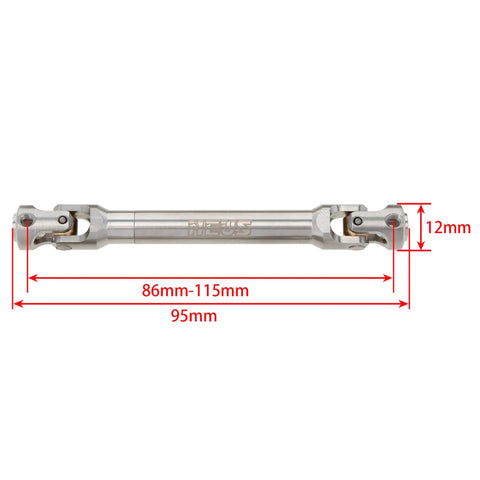 Beefy Universal Driveshaft For SCX10 SCX10 II Wraith TRX4 One Tenth RC Crawler Upgrades 86 To 115mm CNC Machined Stainless Steel
