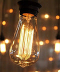 Six Pack Vintage Edison Bulbs ST64 40W E26 Base Amber Glass Warm White Filament Dimmable Living Room Pendant Or Chandelier Lighting