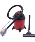 Badass 4 Gallon Wet Dry Shop Vac With Beefy 1000W Motor Heavy Duty Suction Plus Air Blower Mode For Autocare Garage Shakeup And Fast Floor Pick Up Jobs Wherever You Roll, red vacuum with hose and attachments.
