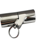 Marine Grade 316 Stainless Steel Handrail Fitting With Folding Swivel Connector For 1 Inch OD Boat Tubing 180 Degree Inline Joint Mirror Finish, Saltwater Ready And Highly Durable, shown with ring pin