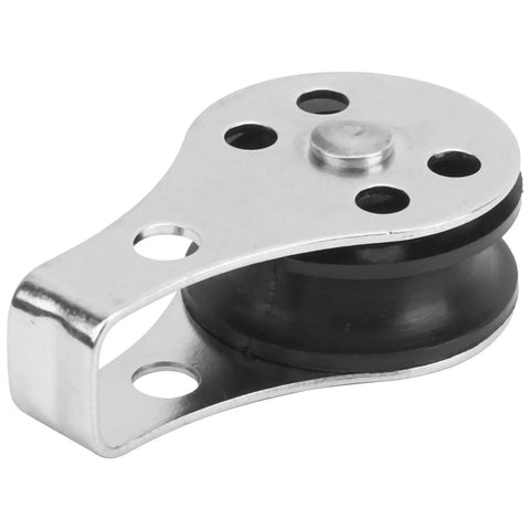Single pulley from Two Pack 25mm Bearing Pulleys Wheel Set for Steel Wire Rope Lifting and Towing, marine hardware stainless steel