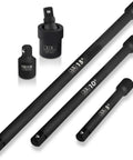 Beefy 1/2-Inch Drive Impact Extension Bar And Adapter Set, 5-Piece Kit with 5, 10, 15 Inch Extensions, Universal Joint, Reducer