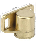 Close-up of a zinc alloy cabinet catch from Four Piece Magnetic Cabinet Door Catch Set In Zinc Alloy With Gold Antique Finish