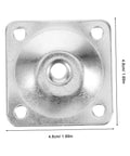 Heavy Duty Furniture Leg Mounting Plates For Table And Sofa Connector Hardware With Quick Install Screws Built Tough No Sweat Setup Durable Steel Bracket Kit For Cabinets And Chairs 20 Pack, detailed view of single steel plate.
