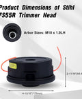 Trimmer Head 25-2 Autocut Replacement Fits STIHL FS Series For FS44 FS80 FS83 FS85 FS90 FS100 FS110 FS130 With.080.095 Or.105 Line And 10mm Arbor Durable Aluminum Construction Easy Line Release