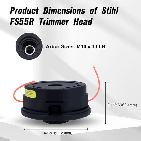 Trimmer Head 25-2 Autocut Replacement Fits STIHL FS Series For FS44 FS80 FS83 FS85 FS90 FS100 FS110 FS130 With.080.095 Or.105 Line And 10mm Arbor Durable Aluminum Construction Easy Line Release