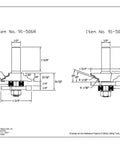 Technical diagram of Half Inch Shank Matched Rail And Stile Router Bits Set For Handheld Routers, 1-3/4 Inch Cutting Diameter.
