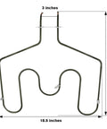 Oven Bake Element Replacement WB44T10011 For GE Hotpoint And Other Brands No Fuss Install Replaces WB44T10059 with dimensions