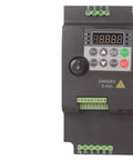Budget Friendly 380V VFD Drive Inverter For Motors 0.75/1.5/2.2/4/5.5KW Speed Controller With 0-320Hz Output Economical Variable Frequency Drive For DIY Projects front view with display and terminal blocks