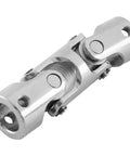 Top Shelf Rc Double Universal Joint Cardan Coupler Gimbal Shaft With Mounting Screws 10X10Mm, silver metal joint coupler.
