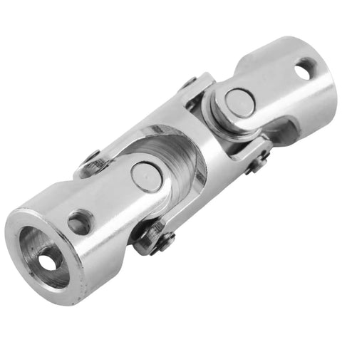Top Shelf Rc Double Universal Joint Cardan Coupler Gimbal Shaft With Mounting Screws 10X10Mm, silver metal joint coupler.