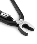 Close-up of Pro Grade Lockwire Twisting Pliers Set 8.1 Inch 10.6 Inch High Carbon Steel Jaws for precise slippage-free twists.