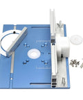 Top Shelf Aluminum Router Table Insert Plate Featuring Crisp Measurement Scale, heavy-duty design, precision woodworking use.
